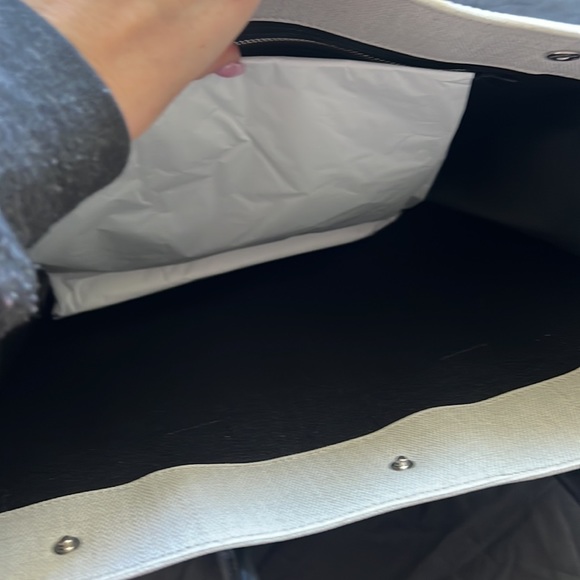 RIVE GAUCHE N/S SHOPPING BAG IN LINEN AND COTTON - Picture 12 of 13